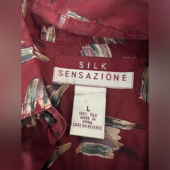 Silk Sensazione - 90s vintage - 100% oversized silk top - Picture 7 of 9